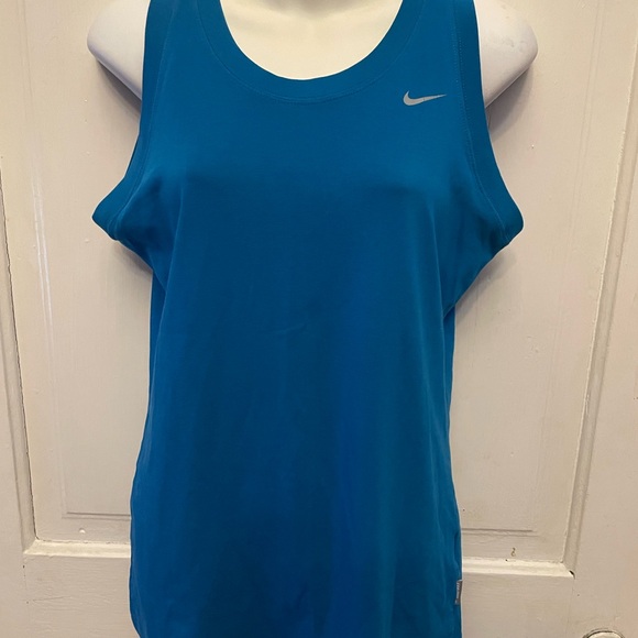 Nike Dri-FIT Cotton Tank in Blue - Picture 1 of 5